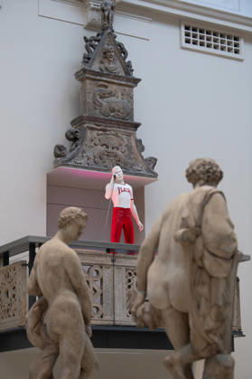 Freddie Mercury Splendid Things Trail Photocall at V&A Museum, London, UK - 22 October, 2026 A staff member views Flash Ensemble, 1980 and half-mic - 1980s as worn by Freddie Mercury as part of the V&A s Freddie Mercury Splendid Things free trail which opens on Saturday 24 October 2026 at V&A Museum, London, England, UK on Thursday 22 October, 2026., Credit:Justin Ng Avalon UK, England, London, V&A Museum Copyright: xJustinxNgx xAvalonx 1145632781
