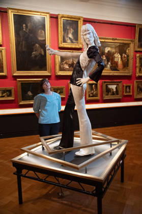 Freddie Mercury Splendid Things Trail Photocall at V&A Museum, London, UK - 22 October, 2026 A staff member views Ensemble worn at Imperial College gig 1973 as worn by Freddie Mercury as part of the V&A s Freddie Mercury Splendid Things free trail which opens on Saturday 24 October 2026 at V&A Museum, London, England, UK on Thursday 22 October, 2026., Credit:Justin Ng Avalon UK, England, London, V&A Museum Copyright: xJustinxNgx xAvalonx 1145632805