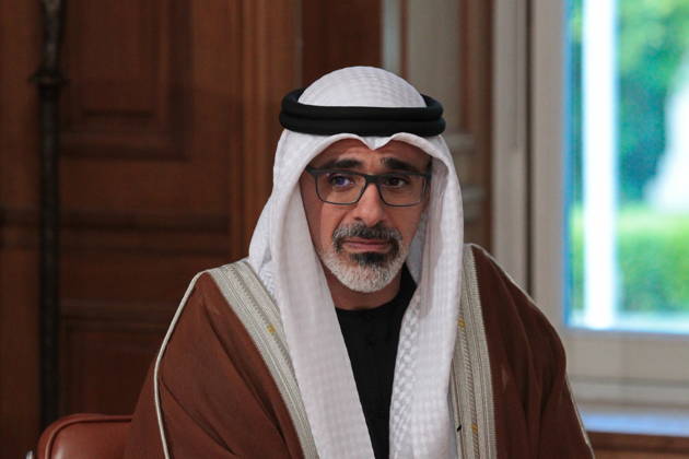 October 22, 2026, Athens, Greece: Abu Dhabi Crown Prince Sheikh Khaled bin Mohamed bin Zayed Al Nahyan meets Greek Prime Minister Kyriakos Mitsotakis at the Maximos Mansion in Athens on Thursday, October 22, 2026, during his official visit to Greece. The meeting focuses on strengthening bilateral relations and expanding cooperation between Greece and the United Arab Emirates in areas of mutual interest. Athens Greece  - ZUMAv62_ 20261022_zaf_v62_008 Copyright: xAristidisxVafeiadakisx