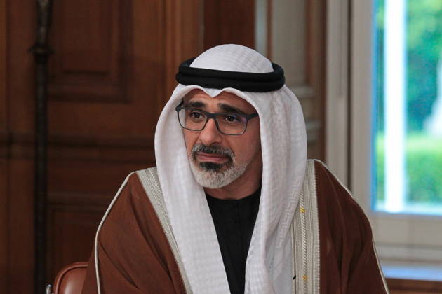 October 22, 2026, Athens, Greece: Abu Dhabi Crown Prince Sheikh Khaled bin Mohamed bin Zayed Al Nahyan meets Greek Prime Minister Kyriakos Mitsotakis at the Maximos Mansion in Athens on Thursday, October 22, 2026, during his official visit to Greece. The meeting focuses on strengthening bilateral relations and expanding cooperation between Greece and the United Arab Emirates in areas of mutual interest. Athens Greece - ZUMAv62_ 20261022_zaf_v62_012 Copyright: xAristidisxVafeiadakisx