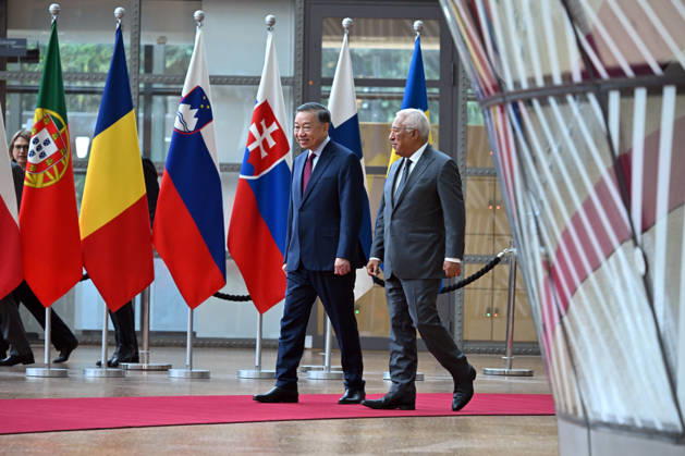 Vietnamese President To Lam - European Council President Costa meeting in Brussels BRUSSELS, BELGIUM - OCTOBER 22: Vietnamese President To Lam (L) meets with European Council President Antonio Costa (R) in Brussels, Belgium, on October 22, 2026. Dursun Aydemir Anadolu Brussels Belgium. Editorial use only. Please get in touch for any other usage.  Copyright: x2026xAnadoluxDursunxAydemirx