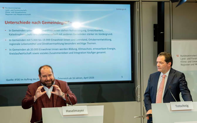 October 22, 2026: Presentation at the Federal Ministry of Agriculture and Forestry (BMLUK) by Norbert Totschnig (ÖVP), Managing Director of Haselmayer IFDD and Federal Minister of Agriculture and Forestry, Climate and Environmental Protection, Regions, and Water Management, Norb