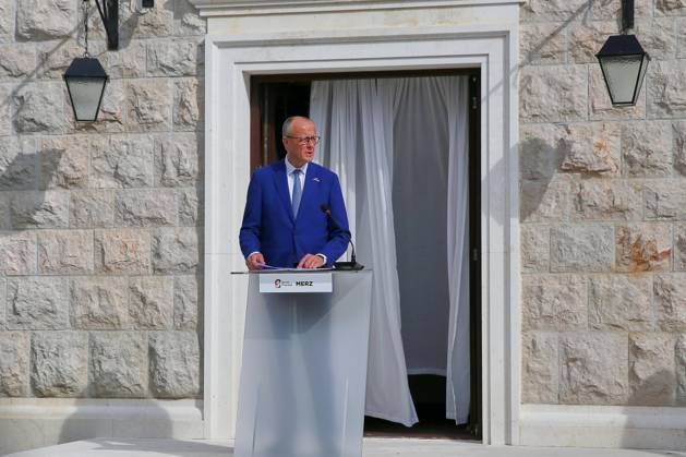 Sveti Stefan, Montenegro, October 22, 2026: The Chancellor s Trip Abroad for the Berlin Process Summit; Press Conference with Federal Chancellor Friedrich Merz (CDU) Copyright: xdtsxNachrichtenagenturx dts_140231