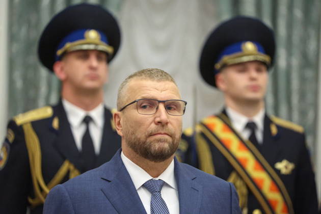 RUSSIA, MOSCOW - OCTOBER 22, 2026: The head of the Federal Customs Service of Russia, Valery Pikalev, is seen during a ceremony in Kremlin in which he was presented the agency s banner by Russia s President Putin (not pictured). Approved by a presidential decree in 2019, the banner has not yet been presented to the agency s top official. Pelageya Tikhonova POOL TASS  99762705