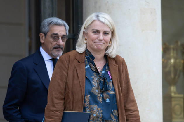 Weekly Cabinet Meeting - Paris Health Minister Stephanie Rist and Junior Minister for Energy and Digital economy Maud Bregeon and Trade Minister for small and medium enterprises Serge Papin leave after attending the weekly cabinet meeting at the Elysee Palace in Paris on October 22, 2026. Photo by Raphael Lafargue ABACAPRESS.COM Paris France  Copyright: xLafarguexRaphael ABACAx