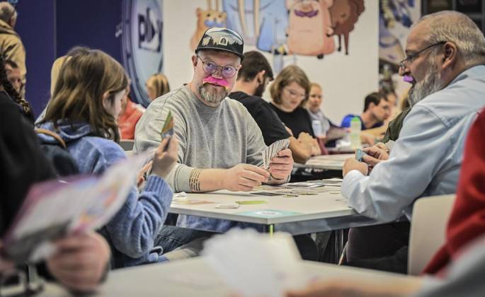 First Day of the Essen Game Fair SPIEL Essen will take place from October 22 to 25, 2026, at the Messe Essen exhibition grounds ** FOR EDITORIAL PURPOSES ONLY ** EDITORIAL USE ONLY ** p Playing the game Moustaches on Thursday, October 10, 2026 First day of the Essen Game Fair SPIEL Essen will take place from October 22 to Copyright: KerstinxKokoska doc8852wpm8xc71mdt5rodx ,EDITORIAL USE ONLY Copyright: KerstinxKokoska