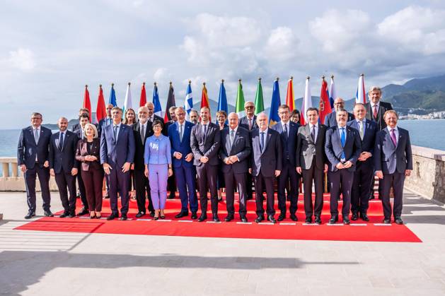 Sveti Stefan, Montenegro, October 22, 2026: The Chancellor’s Trip Abroad to the Berlin Process Summit. German Chancellor Friedrich Merz (CDU) and other participants in a group photo. Those announced to attend included Milojko Spajic, Duro Macut, Edi Rama, Albin Kurti, Hri Copyright: xMichaelxKappeler,xPool dtsxNachrichtenagenturx dts_140249