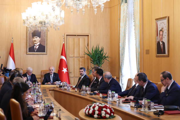 Speaker of the Turkish Parliament Numan Kurtulmus meets Luxembourg Counterpart Claude Wiseler in Ankara ANKARA, TURKIYE - OCTOBER 22: (----EDITORIAL USE ONLY - MANDATORY CREDIT - TURKISH GRAND NATIONAL ASSEMBLY HANDOUT - NO MARKETING NO ADVERTISING CAMPAIGNS - DISTRIBUTED AS A SERVICE TO CLIENTS----) Speaker of the Grand National Assembly of Turkiye Numan Kurtulmus meets with Claude Wiseler, President of the Chamber of Deputies of Luxembourg, at the Turkish Grand National Assembly in Ankara, Turkiye on October 22, 2026. Turkish Grand National Assembly Anadolu Ankara Turkey. Editorial use only. Please get in touch for any other usage.  Copyright: x2026xAnadoluxTurkishxGrandxNationalxAssemblyx