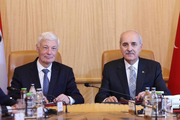 Speaker of the Turkish Parliament Numan Kurtulmus meets Luxembourg Counterpart Claude Wiseler in Ankara ANKARA, TURKIYE - OCTOBER 22: (----EDITORIAL USE ONLY - MANDATORY CREDIT - TURKISH GRAND NATIONAL ASSEMBLY HANDOUT - NO MARKETING NO ADVERTISING CAMPAIGNS - DISTRIBUTED AS A SERVICE TO CLIENTS----) Speaker of the Grand National Assembly of Turkiye Numan Kurtulmus meets with Claude Wiseler, President of the Chamber of Deputies of Luxembourg, at the Turkish Grand National Assembly in Ankara, Turkiye on October 22, 2026. Turkish Grand National Assembly Anadolu Ankara Turkey. Editorial use only. Please get in touch for any other usage.  Copyright: x2026xAnadoluxTurkishxGrandxNationalxAssemblyx