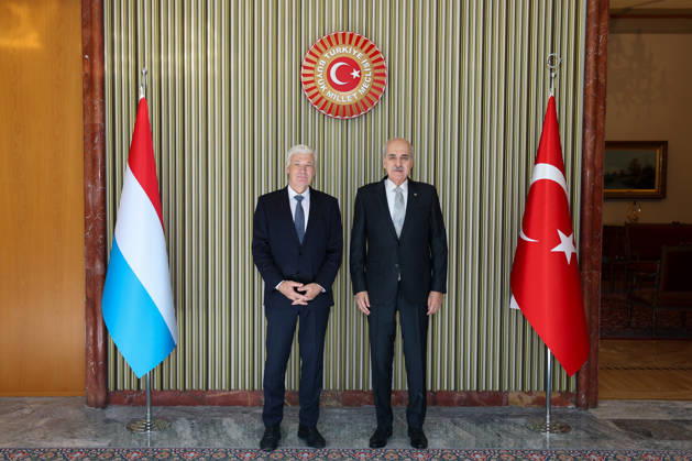 Speaker of the Turkish Parliament Numan Kurtulmus meets Luxembourg Counterpart Claude Wiseler in Ankara ANKARA, TURKIYE - OCTOBER 22: (----EDITORIAL USE ONLY - MANDATORY CREDIT - TURKISH GRAND NATIONAL ASSEMBLY HANDOUT - NO MARKETING NO ADVERTISING CAMPAIGNS - DISTRIBUTED AS A SERVICE TO CLIENTS----) Speaker of the Grand National Assembly of Turkiye Numan Kurtulmus meets with Claude Wiseler, President of the Chamber of Deputies of Luxembourg, at the Turkish Grand National Assembly in Ankara, Turkiye on October 22, 2026. Turkish Grand National Assembly Anadolu Ankara Turkey. Editorial use only. Please get in touch for any other usage.  Copyright: x2026xAnadoluxTurkishxGrandxNationalxAssemblyx