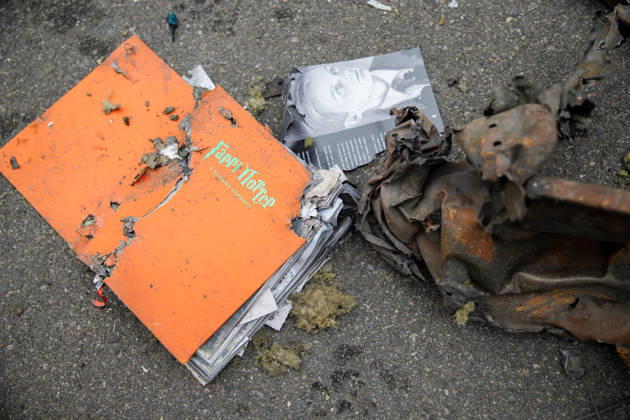 A book from the Harry Potter series by British author J. K. Rowling lies on the ground among rubble in a shopping area in the Obolonskyi district damaged by a Russian attack, Kyiv, Ukraine, October 22, 2026. On Thursday night, Russian forces struck the Ukrainian capital with ballistic missiles and drones. According to the Kyiv City Military Administration, six districts came under attack. One person was killed, 24 were injured, and 16 of them were hospitalised. (Photo by Marianna Kotyk Ukrinform) Russian attack destroys shops in Kyiv  Copyright: xMariannaxKotykx