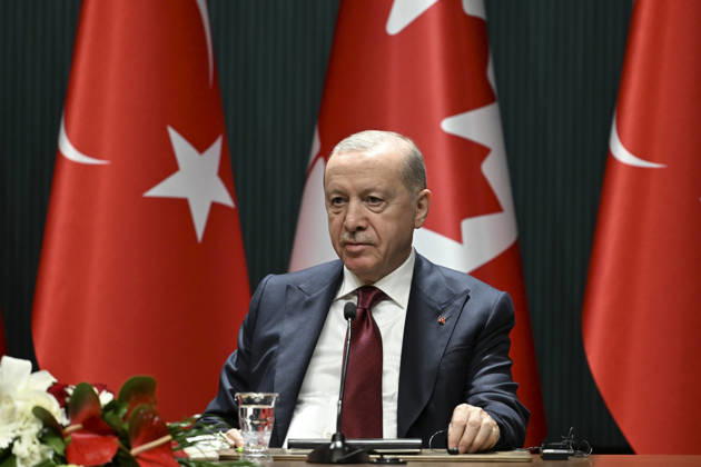 Erdogan and Carney hold joint press conference in Ankara ANKARA, TURKIYE - OCTOBER 22: Turkish President Recep Tayyip Erdogan and Canadian Prime Minister Mark Carney (not seen) hold a joint press conference following their meeting in Ankara, Turkiye on October 22, 2026. Dogukan Keskinkilic Anadolu Ankara Turkey. Editorial use only. Please get in touch for any other usage.  Copyright: x2026xAnadoluxDogukanxKeskinkilicx