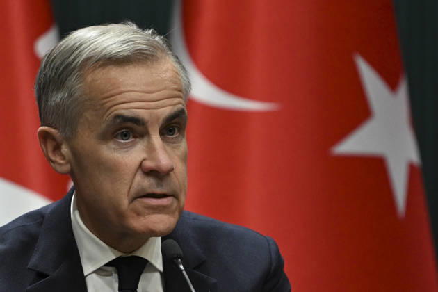 Recep Tayyip Erdogan - Mark Carney joint press conference in Ankara ANKARA, TÜRKIYE - OCTOBER 22: Turkish President Recep Tayyip Erdogan (not seen) and Canadian Prime Minister Mark Carney hold a joint press conference following their meeting at the Presidential Complex in Ankara, Turkiye on October 22, 2026. Dogukan Keskinkilic Anadolu Ankara Turkey. Editorial use only. Please get in touch for any other usage.  Copyright: x2026xAnadoluxDogukanxKeskinkilicx