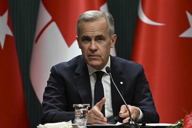 Recep Tayyip Erdogan - Mark Carney joint press conference in Ankara ANKARA, TÜRKIYE - OCTOBER 22: Turkish President Recep Tayyip Erdogan (not seen) and Canadian Prime Minister Mark Carney hold a joint press conference following their meeting at the Presidential Complex in Ankara, Turkiye on October 22, 2026. Dogukan Keskinkilic Anadolu Ankara Turkey. Editorial use only. Please get in touch for any other usage.  Copyright: x2026xAnadoluxDogukanxKeskinkilicx