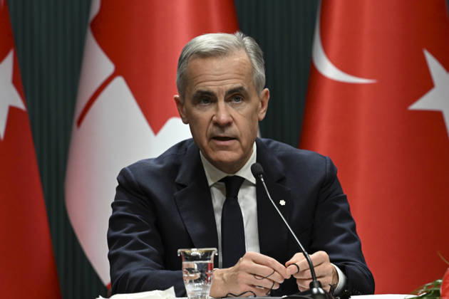 Recep Tayyip Erdogan - Mark Carney joint press conference in Ankara ANKARA, TÜRKIYE - OCTOBER 22: Turkish President Recep Tayyip Erdogan (not seen) and Canadian Prime Minister Mark Carney hold a joint press conference following their meeting at the Presidential Complex in Ankara, Turkiye on October 22, 2026. Dogukan Keskinkilic Anadolu Ankara Turkey. Editorial use only. Please get in touch for any other usage.  Copyright: x2026xAnadoluxDogukanxKeskinkilicx