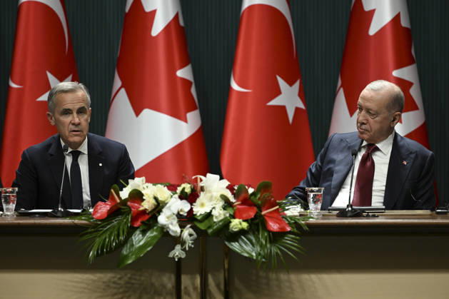 Recep Tayyip Erdogan - Mark Carney joint press conference in Ankara ANKARA, TÜRKIYE - OCTOBER 22: Turkish President Recep Tayyip Erdogan and Canadian Prime Minister Mark Carney hold a joint press conference following their meeting at the Presidential Complex in Ankara, Turkiye on October 22, 2026. Dogukan Keskinkilic Anadolu Ankara Turkey. Editorial use only. Please get in touch for any other usage.  Copyright: x2026xAnadoluxDogukanxKeskinkilicx
