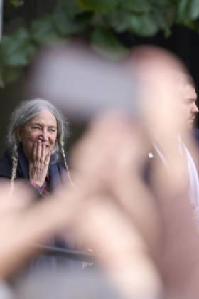 October 22, 2026, Oviedo, Asturias, Spain: Patti Smith attended a tribute in her honour where more than 3,000 people sang along to People Have the Power at Fabrica de Armas de La Vega on October 22, 2026 in Oviedo, Spain Oviedo Spain - ZUMAg15_ 20261022_zaf_g15_038 Copyright: xJackxAbuinx