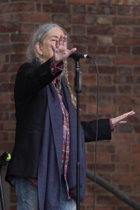 October 22, 2026, Oviedo, Asturias, Spain: Patti Smith attended a tribute in her honour where more than 3,000 people sang along to People Have the Power at Fabrica de Armas de La Vega on October 22, 2026 in Oviedo, Spain Oviedo Spain - ZUMAg15_ 20261022_zaf_g15_054 Copyright: xJackxAbuinx