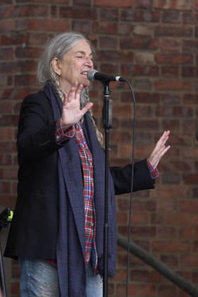 October 22, 2026, Oviedo, Asturias, Spain: Patti Smith attended a tribute in her honour where more than 3,000 people sang along to People Have the Power at Fabrica de Armas de La Vega on October 22, 2026 in Oviedo, Spain Oviedo Spain - ZUMAg15_ 20261022_zaf_g15_055 Copyright: xJackxAbuinx