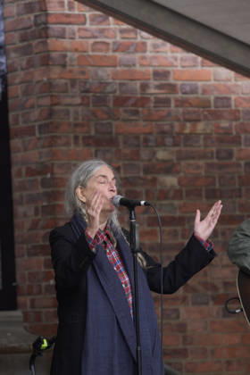 October 22, 2026, Oviedo, Asturias, Spain: Patti Smith attended a tribute in her honour where more than 3,000 people sang along to People Have the Power at Fabrica de Armas de La Vega on October 22, 2026 in Oviedo, Spain Oviedo Spain - ZUMAg15_ 20261022_zaf_g15_066 Copyright: xJackxAbuinx