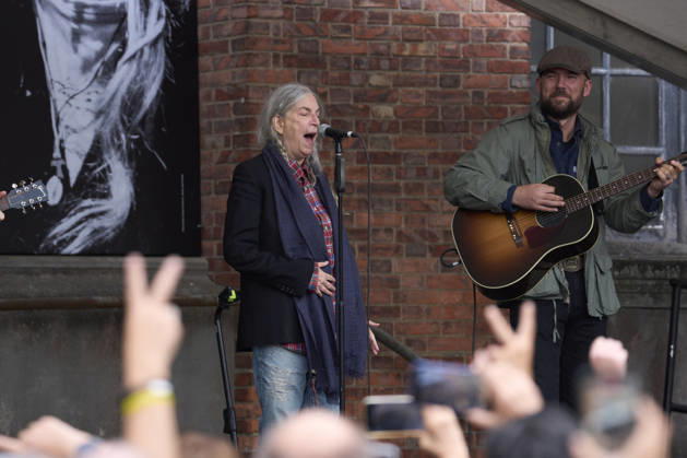 October 22, 2026, Oviedo, Asturias, Spain: Patti Smith attended a tribute in her honour where more than 3,000 people sang along to People Have the Power at Fabrica de Armas de La Vega on October 22, 2026 in Oviedo, Spain Oviedo Spain - ZUMAg15_ 20261022_zaf_g15_071 Copyright: xJackxAbuinx