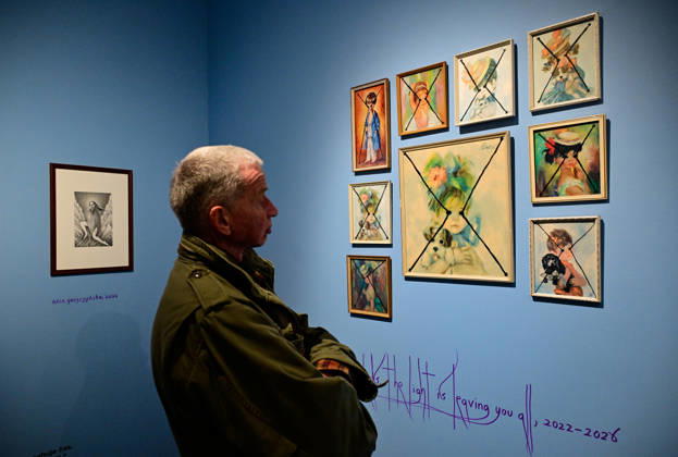 British artist David Tibet (not pictured) presents his visual work - exhibition Hallucinate, Children in DOX Centre for Contemporary Art in Prague, Czech Republic, October 22, 2026. (CTKxPhoto RomanxVondrous) CTKPhotoP2026102206134  CTKPhotoP2026102206134