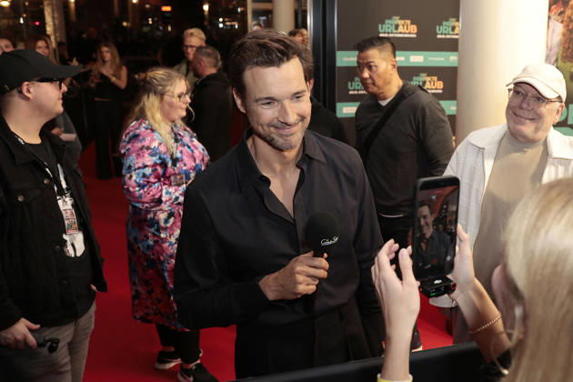 Florian David Fitz at the premiere of *Der perfekte Urlaub* at Zoo Palast on October 22, 2026, in Berlin, Germany; *Der perfekte Urlaub* Premiere in Berlin, Germany