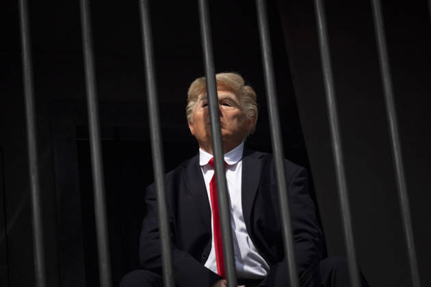 Anti-U.S. President Trump Performance On Billboard Reactions An Iranian masked man performs as U.S. President Donald Trump inside a symbolic cell mounted on a billboard in northern Tehran, Iran, on October 22, 2026, amid escalating tensions between Iran and the United States. Tehran Tehran Iran  Copyright: xMortezaxNikoubazlx originalFilename: nikoubazl-antiuspr261022_npP6V.jpg