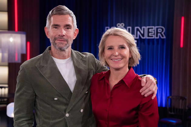 From left: Micky BEISENHERZ, host; Susan LINK, host; hosts of the show Koelner Treff on WDR television, October 22, 2026