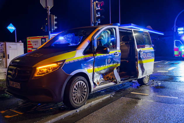 Patrol Car and VW Golf Collide; Two People Suffered Minor Injuries O