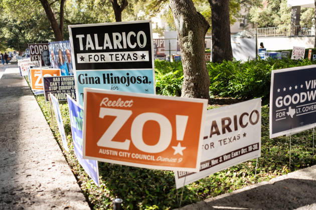 Midterm polling location Illustration - Austin AJ This photo is an illustration of polling location with posters of the differents candidates during the early voting in Texas for the midterm elections in Austin, Texas, United States (USA) on October 22, 2026. Democrat James Talarico is facing Republican and Texas Attorney General Ken Paxton in a race for one of Texas s US Senate seats. No Democrat has won statewide office in the conservative southern state since 1994, and Donald Trump carried Texas by nearly 14 percentage points in the 2024 presidential election. Photo by Alexis Jumeau ABACAPRESS.COM Austin Texas  Copyright: xJumeauxAlexis ABACAx