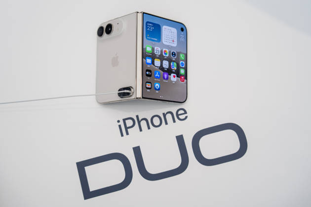 First Day on sale of IPhone Duo in Hong Kong iPhone DUO on display at an Apple Store on October 22, 2026 in Hong Kong. The iPhone DUO is Apple INC.™s first foldable phone, today is the first day the new iPhone DUO is available to the public. (Photo by Vernon Yuen Nexpher Images) HONG KONG HONG KONG