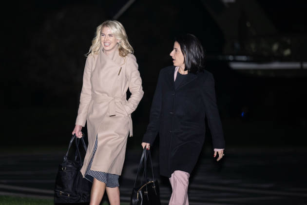 October 23, 2026, Washington, District Of Columbia, United States: NATALIE HARP and DANIELLE ALVAREZ walk toward the White House following President DONALD TRUMP™s return from a campaign rally in Sioux City, Iowa. Washington United States - ZUMAk206 20261023_znp_k206_006 Copyright: xMattxKaminskyx