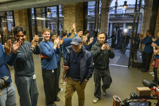 October 23, 2026, London, London, UK: London, UK. Customers enter the Apple Covent Garden store for the sale of the Apple iPhone Duo, the companyâ€⠢s first foldable iPhone. Opened, it is the thinnest iPhone ever, with a 7.6-inch inner display that provides a large canvas for viewing content, gaming, and multitasking, and a special nano-texture finish that minimises glare for an unparalleled viewing experience. Closed, the 5.4-inch outer display delivers 90 percent of the screen area of iPhone 18 Pro in a compact, pocketable design. London UK - ZUMAl94_ 20261023_zaf_l94_010 Copyright: xRayxTangx