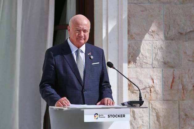 Sveti Stefan, Montenegro, October 22, 2026—The Chancellor’s trip abroad for the Berlin Process Summit; press conference with Austrian Chancellor Christian Stockker Copyright: xdtsxNachrichtenagenturx dts_140305