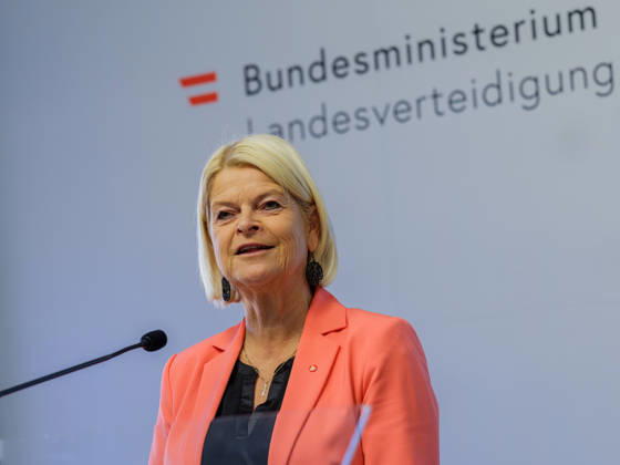 October 23, 2026: Press Conference on the BMLV Youth Monitor 2026—Federal Minister of Defense Klaudia Tanner (ÖVP) on October 23, 2026, at the press conference titled What Do Young People Think About the Austrian Armed Forces? held at the Rossauer Barracks in Vienna, Vienna, Austria