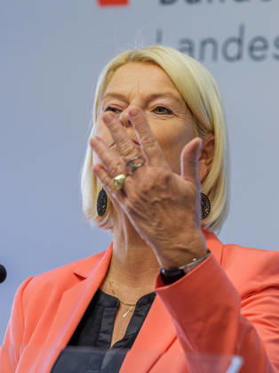 October 23, 2026: Press Conference on the BMLV Youth Monitor 2026—Federal Minister of Defense Klaudia Tanner (ÖVP) on October 23, 2026, at the press conference titled What Do Young People Think About the Austrian Armed Forces? held at the Rossauer Barracks in Vienna, Vienna, Austria