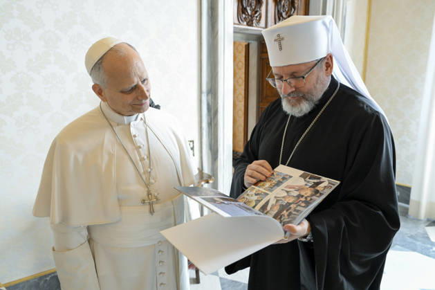 ITALY - REL - POPE LEO XIV RECEIVES IN PRIVATE AUDIENCE HIS BEATITUDE SVIATOSLAV SHEVCHUK, MAJOR ARCHBISHOP OF KYIV- HALYC October 23, 2026 Italy, Rome, Vatican October 23, 2026 October 23, 2026 Pope Leo XIV receives in audience His Beatitude Sviatoslav Shevchuk, Major Archbishop of Kyiv-Halyc EDITORIAL USE ONLY - NO BOOKS Copyright: xVATICANxMEDIA CPPx
