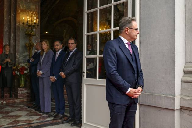 Belgian PM Receives To Lam President Of Vietnam BRUSSELS, BELGIUM - October 23, 2026 BRUSSELS, Maxime Prevot , (Les Engages) Deputy Prime Minister and Minister for Foreign Affairs, European Affairs and Development Cooperation of Federal Government pictured with Bart De Wever, (N-VA) Prime Minister of Federal Government, David Clarinval, (MR) Deputy Prime Minister and Minister for Employment, the Economy and Agriculture of Federal Government and Annelies Verlinden, (CD&V) Minister of Justice, in charge of the North Sea of Federal Government in the Egmont Palace on October 23, 2026 in BRUSSELS, Belgium, 23 10 2026 BRUSSELS Belgium Copyright: xPhilipxReynaersx