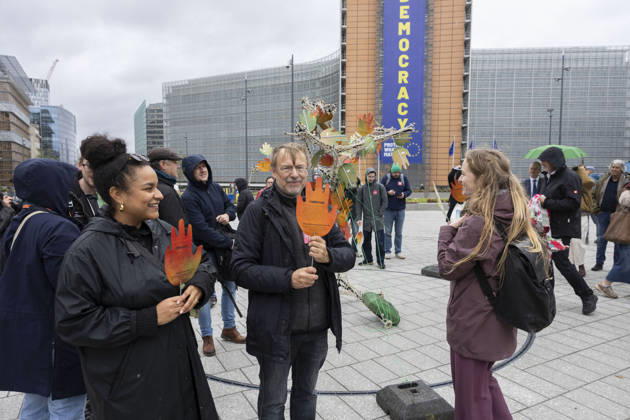 Hands off Nature Brussels, 23 10 2026 : Manifestation , Hands off Nature in the presence of Commissioner Jessika Roswall. Credit : Content Curation . Brussels Belgium  Copyright: xContentxCurationx ContentxCurationx