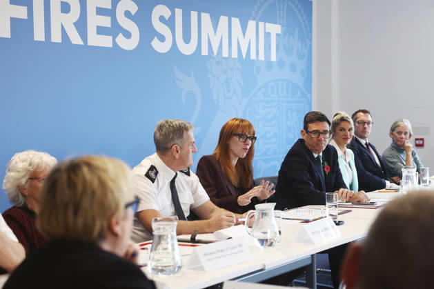 Prime Minister Andy Burnham hosts Wildfire Summit 23 10 2026. Aintree, United Kingdom. Prime Minister Andy Burnham and Angela Rayner, Secretary of State for Housing, Communities and Local Government attend Wildfire Summit at the National Resilience Centre of Excellence., Credit:Ben Perry B66 Avalon United Kingdom, Merseyside, Aintree, 10 Downing Street  Copyright: xBenxPerryx xB66x xAvalonx 1145898252