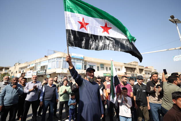 Protest against Israel’s ongoing attacks and violations in Syria QUNEITRA, SYRIA - OCTOBER 23: Syrians gather to protest the Israeli army’s attacks, raids and violations on border areas in Quneitra, Syria on October 23, 2026. Izz Aldien Alqasem Anadolu Quneitra Syria. Editorial use only. Please get in touch for any other usage.  Copyright: x2026xAnadoluxIzzxAldienxAlqasemx