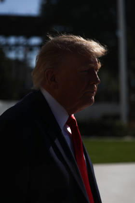 Trump Departs White House WASHINGTON, DC - OCT. 23: US President Donald Trump speaks to reporters outside the White House as he departs for a campaign stop in Ft. Myers, Fla. via Marine One on Friday, Oct. 23, 2026 in Washington, D.C. (Photo by Tierney Cross Pool For The Washington Post) Washington DC United States  Copyright: xPool ABACAx