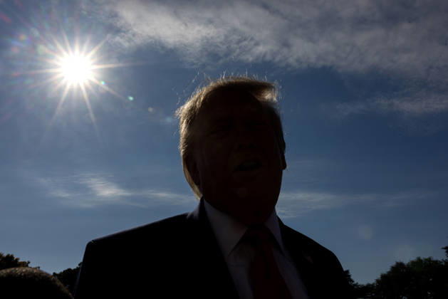Trump Departs White House WASHINGTON, DC - OCT. 23: US President Donald Trump speaks to reporters outside the White House as he departs for a campaign stop in Ft. Myers, Fla. via Marine One on Friday, Oct. 23, 2026 in Washington, D.C. (Photo by Tierney Cross Pool For The Washington Post) Washington DC United States  Copyright: xPool ABACAx