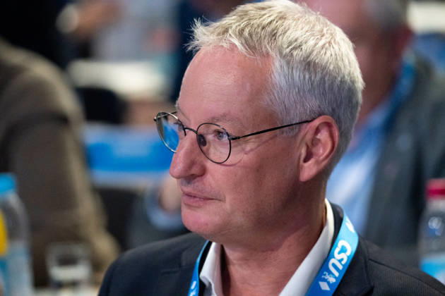 Munich, Bavaria, Germany October 23, 2026: The 2026 convention of the CSU (Christian Social Union) at the Munich Trade Fair Center. Markus Pannermayr, Mayor of Straubing