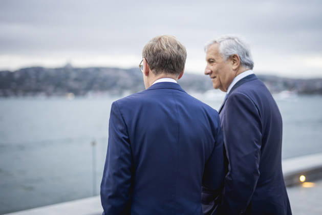 L R Johann Wadephul (CDU), Federal Minister of Foreign Affairs, and Antonio Tajani, Minister of Foreign Affairs of Italy, photographed during a meeting in Istanbul on October 23, 2026. Photographed on behalf of the Federal Foreign Office, Istanbul, Turkey Copyright: xJulianexSonntagx