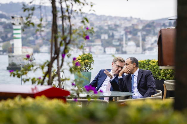 L R Johann Wadephul, Federal Minister of Foreign Affairs, and Badr Abdelatty, Minister of Foreign Affairs of Egypt, photographed during a meeting in Istanbul on October 23, 2026. Photographed on behalf of the Federal Foreign Office, Istanbul, Turkey Copyright: xJulianexSonntagx