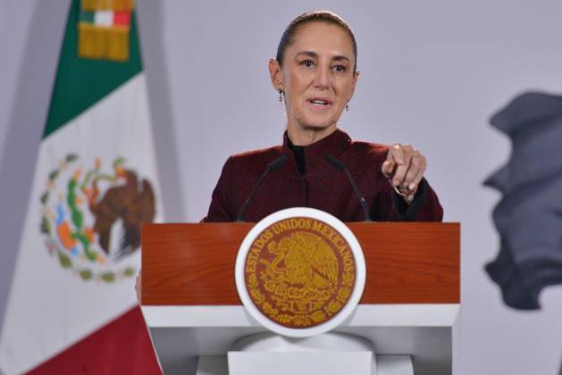 October 23, 2026: TO-45582& x2014;MEXICO , October 23, 2026. Mexican President Claudia Sheinbaum spoke about healthcare and national policy during the "People& x2019;s Conference" (Conferencia del Pueblo) at the National Palace in Mexico City. Clasos.com.mx - ZUMAcs4_ 20261023_faa_cs4_030 Copyright: xJavierxLiraxOterox