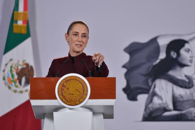 October 23, 2026: TO-45582& x2014;MEXICO , October 23, 2026. Mexican President Claudia Sheinbaum spoke about healthcare and national policy during the "People& x2019;s Conference" (Conferencia del Pueblo) at the National Palace in Mexico City. Clasos.com.mx - ZUMAcs4_ 20261023_faa_cs4_056 Copyright: xJavierxLiraxOterox