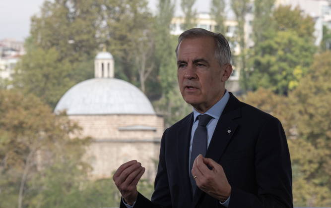 October 23, 2026, Istanbul, Turkey: Prime Minister Mark Carney speaks with reporters during a news conference in Istanbul, Turkey Friday, Oct. 23, 2026. Istanbul Turkey  - ZUMAc35_ 20261023_zaf_c35_015 Copyright: xAdrianxWyldx